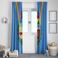 Aruba Window Curtain National Emblem Featuring the Lion Symbol - Majestic Design