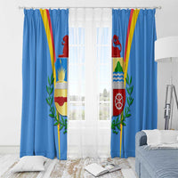 Aruba Window Curtain National Emblem Featuring the Lion Symbol - Majestic Design
