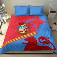 Aruba Flag Bedding Set Elements Merged with Country's Shape – Unique National Design