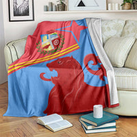 Aruba Flag Blanket Elements Merged with Country's Shape – Unique National Design