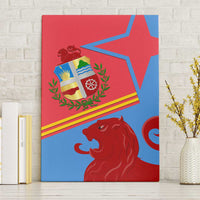 Aruba Flag Canvas Wall Art Elements Merged with Country's Shape – Unique National Design
