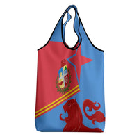 Aruba Flag Grocery Bag Elements Merged with Country's Shape – Unique National Design