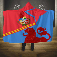 Aruba Flag Hooded Blanket Elements Merged with Country's Shape – Unique National Design