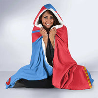Aruba Flag Hooded Blanket Elements Merged with Country's Shape – Unique National Design