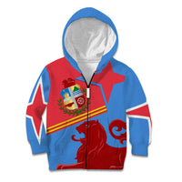 Aruba Flag Kid Hoodie Elements Merged with Country's Shape – Unique National Design