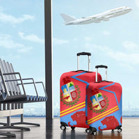 Aruba Flag Luggage Cover Elements Merged with Country's Shape – Unique National Design