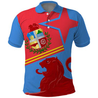 Aruba Flag Polo Shirt Elements Merged with Country's Shape – Unique National Design