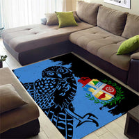 Aruba's Mascot Area Rug Blended with National Flag Details – Symbolic Design