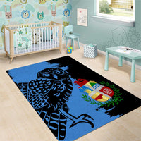 Aruba's Mascot Area Rug Blended with National Flag Details – Symbolic Design