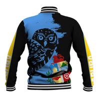 Aruba's Mascot Baseball Jacket Blended with National Flag Details – Symbolic Design