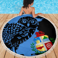 Aruba's Mascot Beach Blanket Blended with National Flag Details – Symbolic Design