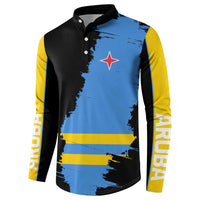 Aruba's Mascot Button Sweatshirt Blended with National Flag Details – Symbolic Design