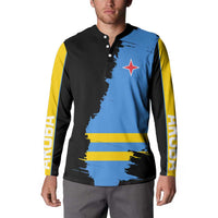 Aruba's Mascot Button Sweatshirt Blended with National Flag Details – Symbolic Design