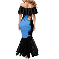 Aruba's Mascot Family Matching Mermaid Dress and Hawaiian Shirt Blended with National Flag Details – Symbolic Design