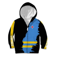 Aruba's Mascot Kid Hoodie Blended with National Flag Details – Symbolic Design