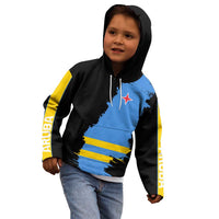 Aruba's Mascot Kid Hoodie Blended with National Flag Details – Symbolic Design