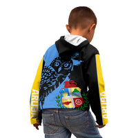 Aruba's Mascot Kid Hoodie Blended with National Flag Details – Symbolic Design