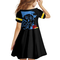 Aruba's Mascot Kid Short Sleeve Dress Blended with National Flag Details – Symbolic Design