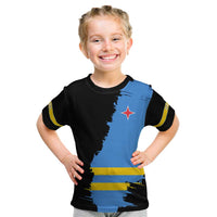 Aruba's Mascot Kid T Shirt Blended with National Flag Details – Symbolic Design