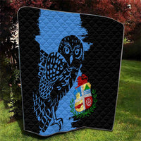 Aruba's Mascot Quilt Blended with National Flag Details – Symbolic Design