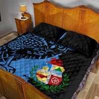 Aruba's Mascot Quilt Bed Set Blended with National Flag Details – Symbolic Design