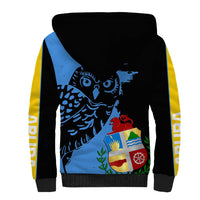Aruba's Mascot Sherpa Hoodie Blended with National Flag Details – Symbolic Design