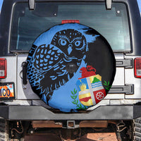 Aruba's Mascot Spare Tire Cover Blended with National Flag Details – Symbolic Design