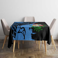 Aruba's Mascot Tablecloth Blended with National Flag Details – Symbolic Design