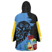 Aruba's Mascot Wearable Blanket Hoodie Blended with National Flag Details – Symbolic Design