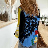 Aruba's Mascot Women Casual Shirt Blended with National Flag Details – Symbolic Design