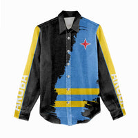 Aruba's Mascot Women Casual Shirt Blended with National Flag Details – Symbolic Design