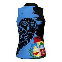 Aruba's Mascot Women Sleeveless Polo Shirt Blended with National Flag Details – Symbolic Design