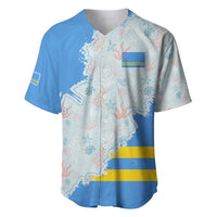 Aruba Baseball Jersey with Marine Patterns – Ocean-Inspired Design