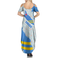 Aruba Family Matching Summer Maxi Dress and Hawaiian Shirt with Marine Patterns – Ocean-Inspired Design