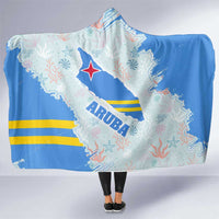 Aruba Hooded Blanket with Marine Patterns – Ocean-Inspired Design