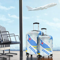 Aruba Luggage Cover with Marine Patterns – Ocean-Inspired Design