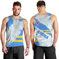 Aruba Men Tank Top with Marine Patterns – Ocean-Inspired Design