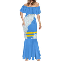 Aruba Mermaid Dress with Marine Patterns – Ocean-Inspired Design