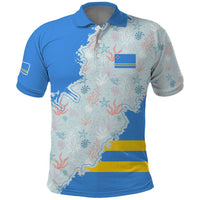 Aruba Polo Shirt with Marine Patterns – Ocean-Inspired Design