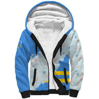 Aruba Sherpa Hoodie with Marine Patterns – Ocean-Inspired Design