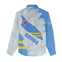 Aruba Women Casual Shirt with Marine Patterns – Ocean-Inspired Design