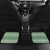 Rwanda Car Mats with Green Nature Map Waterfall Sunburst Spirit
