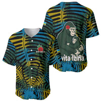 Rwanda Baseball Jersey with Gorilla Family Kwita Izina Leaf Jungle Spirit