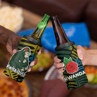 Rwanda 4 in 1 Can Cooler Tumbler with Gorilla Family Kwita Izina Leaf Jungle Spirit