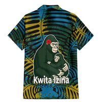 Rwanda Family Matching Mermaid Dress and Hawaiian Shirt with Gorilla Family Kwita Izina Leaf Jungle Spirit