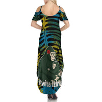 Rwanda Family Matching Summer Maxi Dress and Hawaiian Shirt with Gorilla Family Kwita Izina Leaf Jungle Spirit
