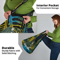 Rwanda Grocery Bag with Gorilla Family Kwita Izina Leaf Jungle Spirit