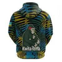 Rwanda Hoodie with Gorilla Family Kwita Izina Leaf Jungle Spirit
