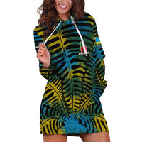 Rwanda Hoodie Dress with Gorilla Family Kwita Izina Leaf Jungle Spirit