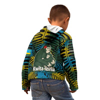 Rwanda Kid Hoodie with Gorilla Family Kwita Izina Leaf Jungle Spirit
